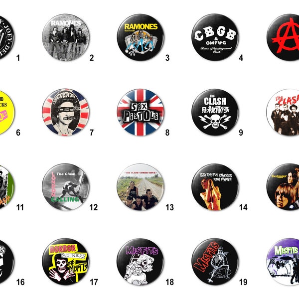 Punk Rock Hardcore (A) Pins Buttons (1.25 inch / 32mm)