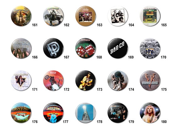 Classic Rock Pins, Pink Floyd, the Doors, Rolling Stones, the Beatles, Led  Zepplin, Band Pins, Band Logos, Custom Pins, Custom Buttons 