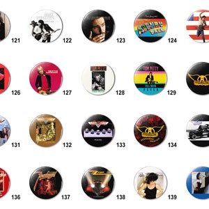 Classic Rock (G) Pins Buttons (1.25 inch / 32mm)
