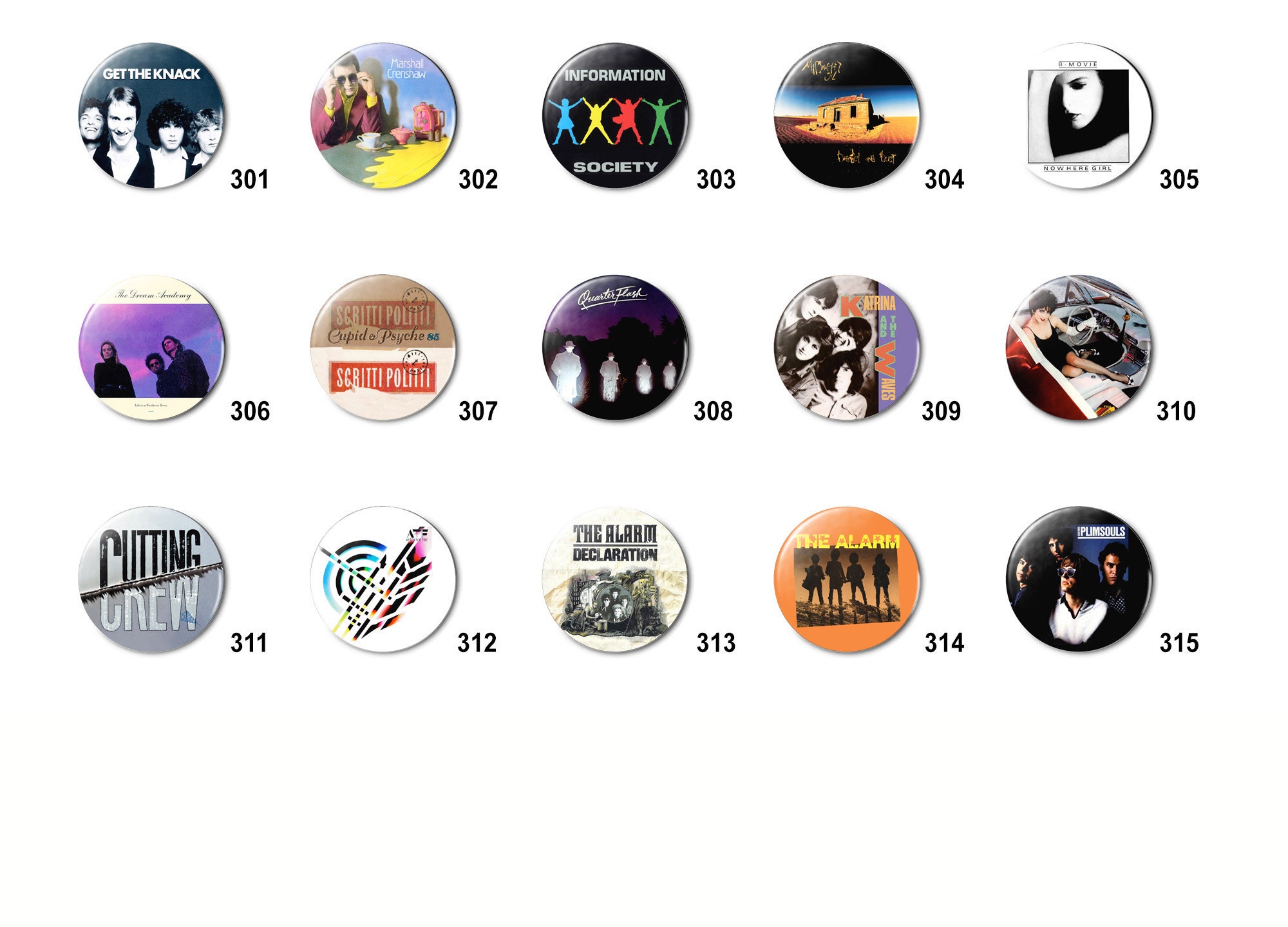 80's New Wave Alt (P) Pins Buttons Badge (1.25 Inch / 32mm) - Etsy