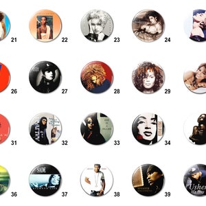 Pop, R&B, Old School (B) Pins Buttons (1.25 inch / 32mm)