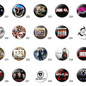 90&#39;s - 2K Indie Alt Rock (Q) Pins Buttons (1.25 inch / 32mm)