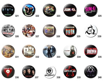90's - 2K Indie Alt Rock (Q) Pins Buttons (1.25 inch / 32mm)