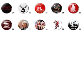 Christmas Holiday (b) Pins Buttons Badge (1.25 inch / 32mm)