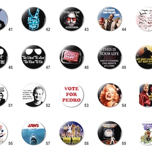 Movies (C) Pins Buttons Badge  (1.25 inch / 32mm)