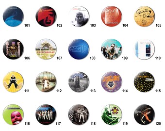 90's - 2K Indie Alt Rock (F) Pins Buttons (1.25 inch / 32mm)