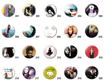 90's - 2K Indie Alt Rock (K) Pins Buttons (1.25 inch / 32mm)
