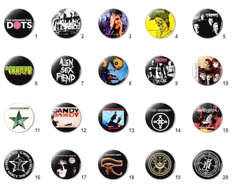 Goth Industrial Dark Wave (A) Pins Buttons (1.25 inch / 32mm)