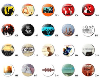 90's - 2K Indie Alt Rock (P) Pins Buttons (1.25 inch / 32mm)