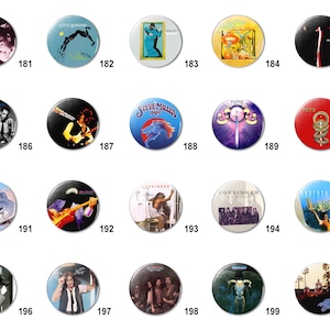 Classic Rock (J) Pins Buttons (1.25 inch / 32mm)