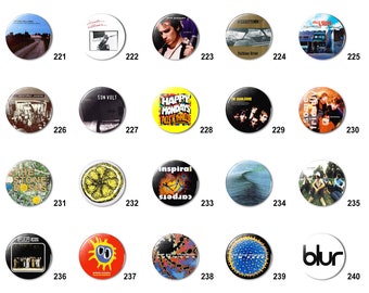 90's - 2K Indie Alt Rock (L) Pins Buttons (1.25 inch / 32mm)