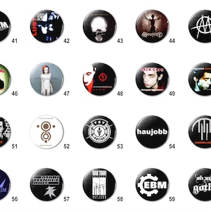 Goth Industrial Dark Wave (C) Pins Buttons (1.25 inch / 32mm)