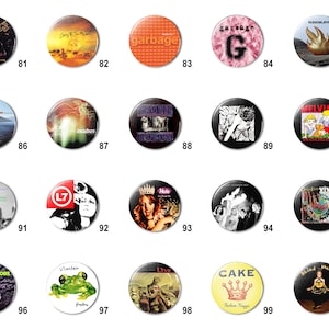 90&#39;s - 2K Indie Alt Rock (E) Pins Buttons (1.25 inch / 32mm)