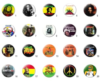 Reggae Pins Buttons Badge (1.25 inch / 32mm)