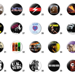 Punk Rock Hardcore (B) Pins Buttons (1.25 inch / 32mm)