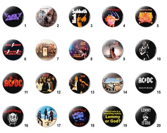 Heavy Metal / Hard Rock (A) Pins Buttons (1.25 inch / 32mm)
