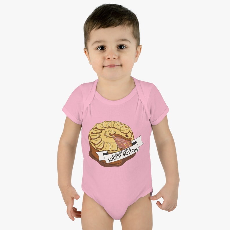Great British Bake-off Soggy Bottoms Baby Onsie image 2