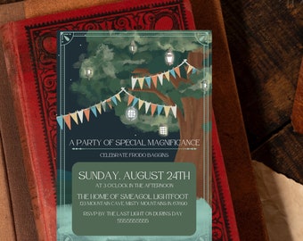 Hobbiton Party Tree Invitation