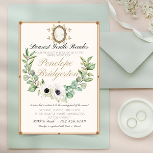 Bridgerton Inspired Bridal Shower Invitation