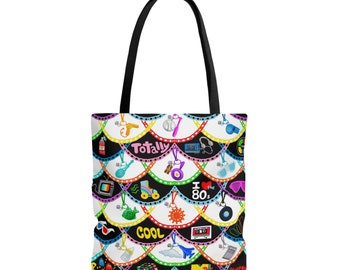 80s Themed Original Illustration Tote Bag