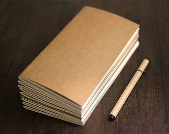 Standard Size Travelers Notebook Insert (1 pc) Kraft Notebooks Inserts Paper