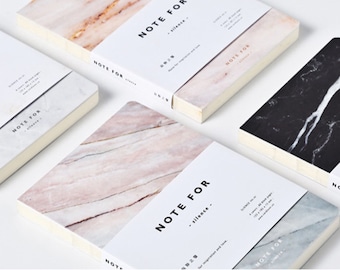 A5 Marble Blank Notebook (80 Sheets x 1 pc) Korean Stationery Journal Notebook Blank Book