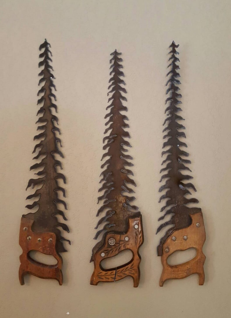 Hand Cut Saw Trees by Big Woods Etsy