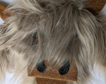 Baby Highland Cow Plush Wreath Attachment or Large wreath Accent