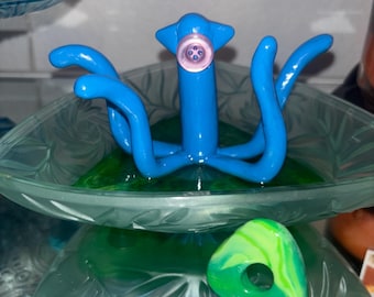 Coraline squid Cat seeing stone ring holder trinket tray