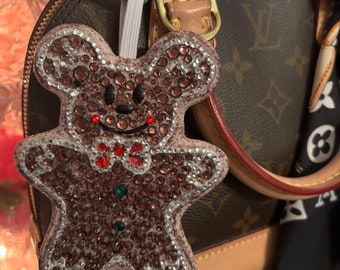 Swarovski crystal gingerbread Mickey bag charm