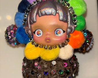 skullpanda popmart custom crystal takashi Murakami custom