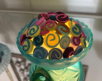 Coraline taffy bowl candy dish movie decor with sewing stone and lights
