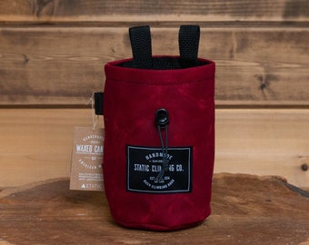 Waxed Canvas Chalk Bag Oxblood Etsy