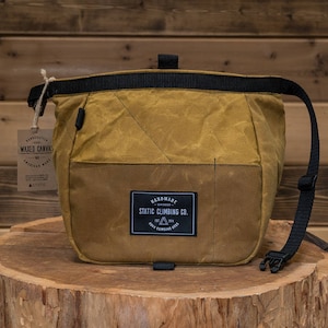 Waxed Canvas Chalk Bucket MUSTARD image 1