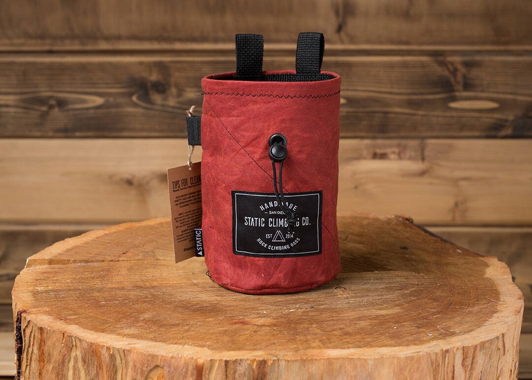 Waxed Canvas Chalk Bag Oxblood Etsy
