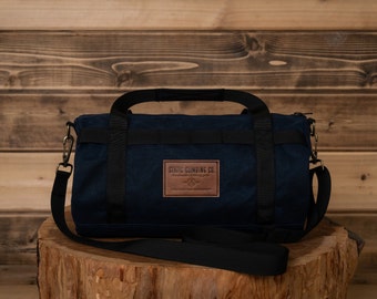 Waxed Canvas 16" Mini Duffel | Navy