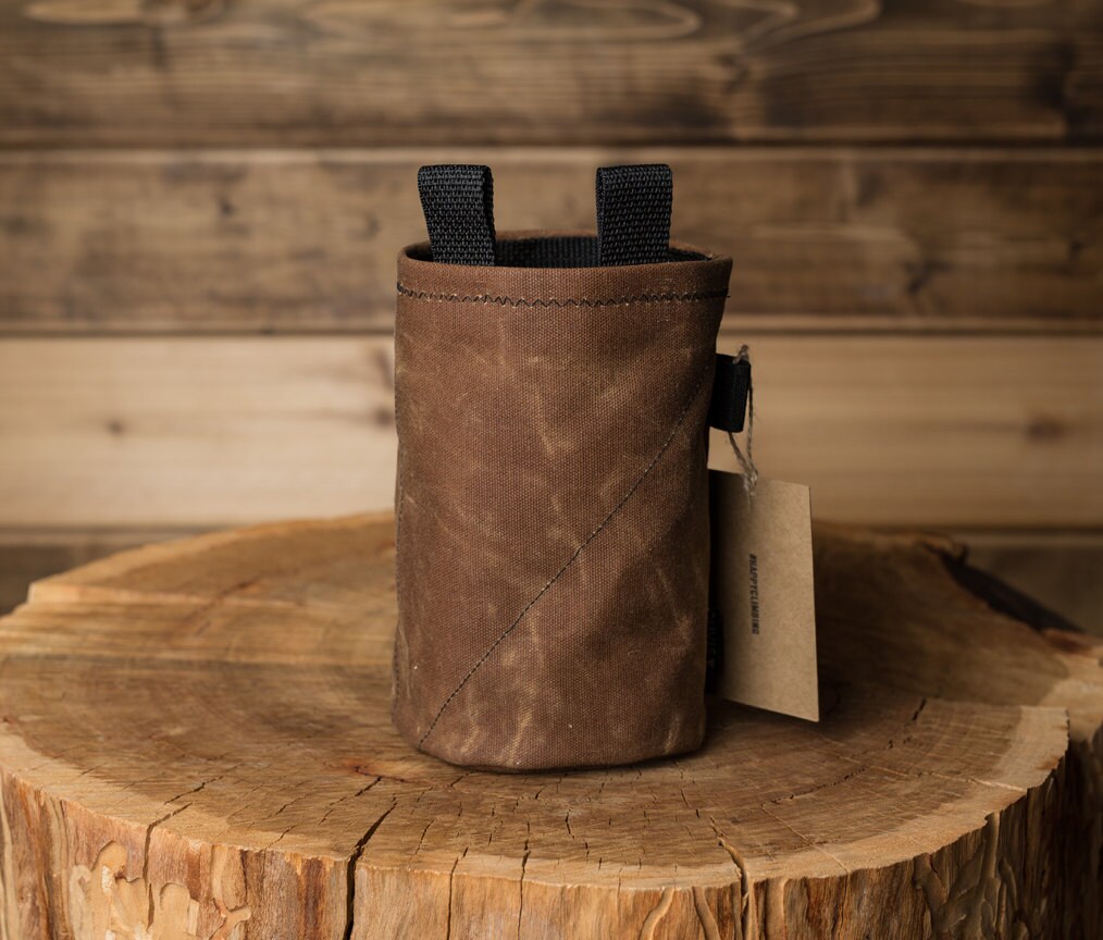 Waxed Canvas Chalk Bag Tobacco Etsy