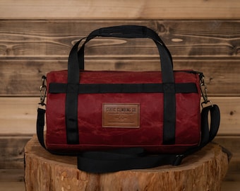 Waxed Canvas 16" Mini Duffel | Oxblood