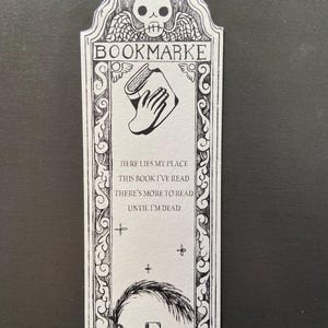 Tombstone Bookmark Gothic Handmade Grave