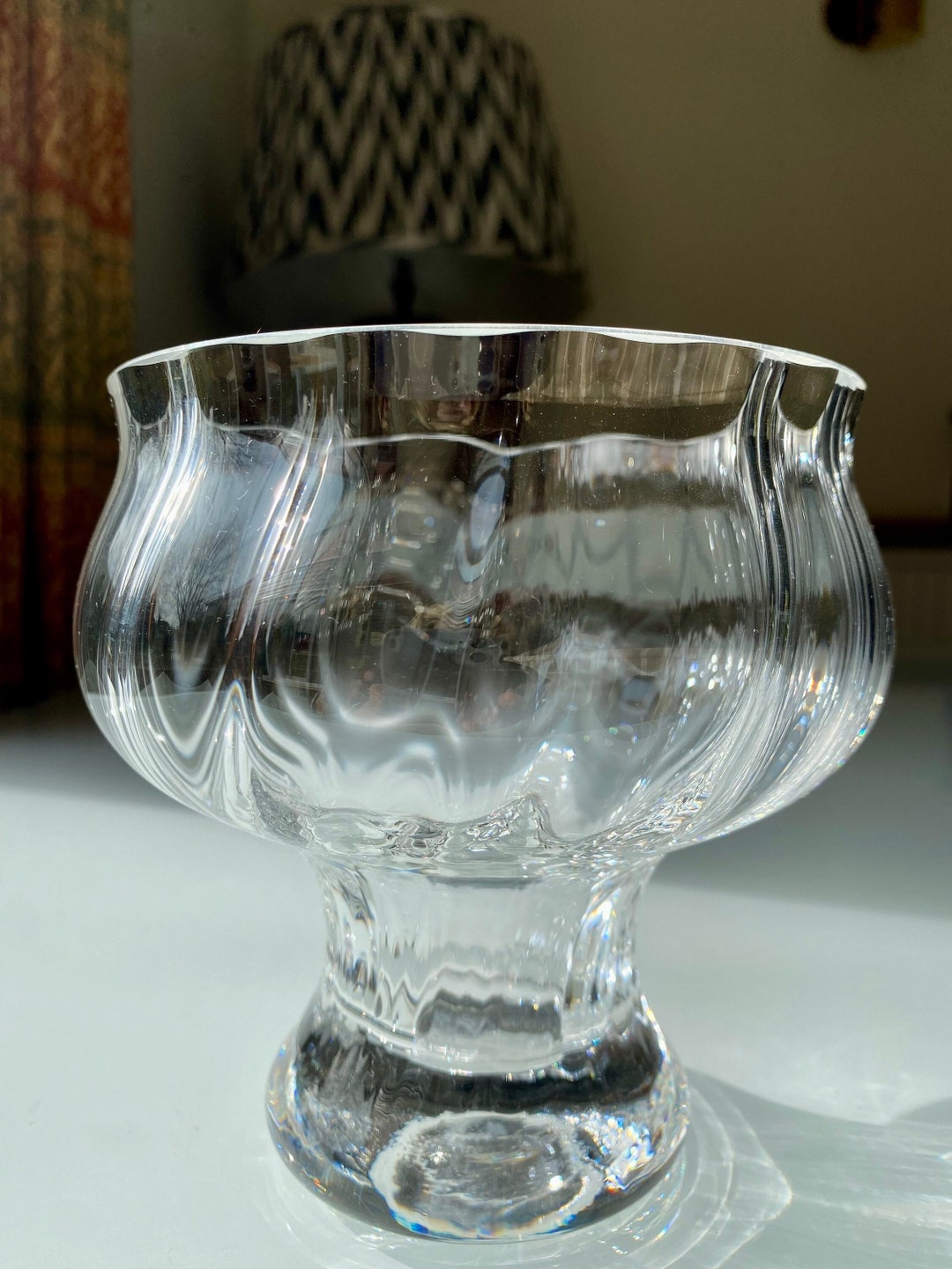 Pretty Glass Pretty Clear Glass Flower Bowl - Etsy