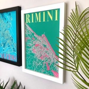 Impression de carte couleur rétro personnalisée - Affiche de carte personnalisée - Cadeau d'anniversaire