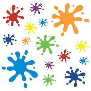 Multicoloured Splat Wall Sticker Set - Paint splats - Nursery Decals - Kids decor
