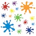 Multicoloured Splat Wall Sticker Set Paint Splats Nursery Decals Kids ...