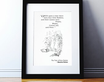 Beatrix Potter Peter Rabbit Print - Nursery Decor