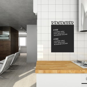 Remember Chalkboard Sticker - Blackboard Planner - Wall Sticker