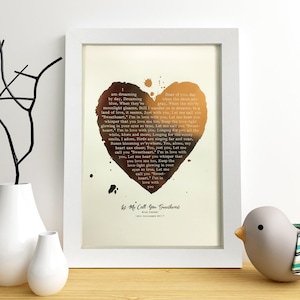 Creed My Sacrifice Black Heart Song Lyric Wall Art Print - Song