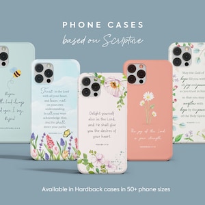Christian Bible Verse Phone Case Hardback iPhone Samsung 50+ sizes available