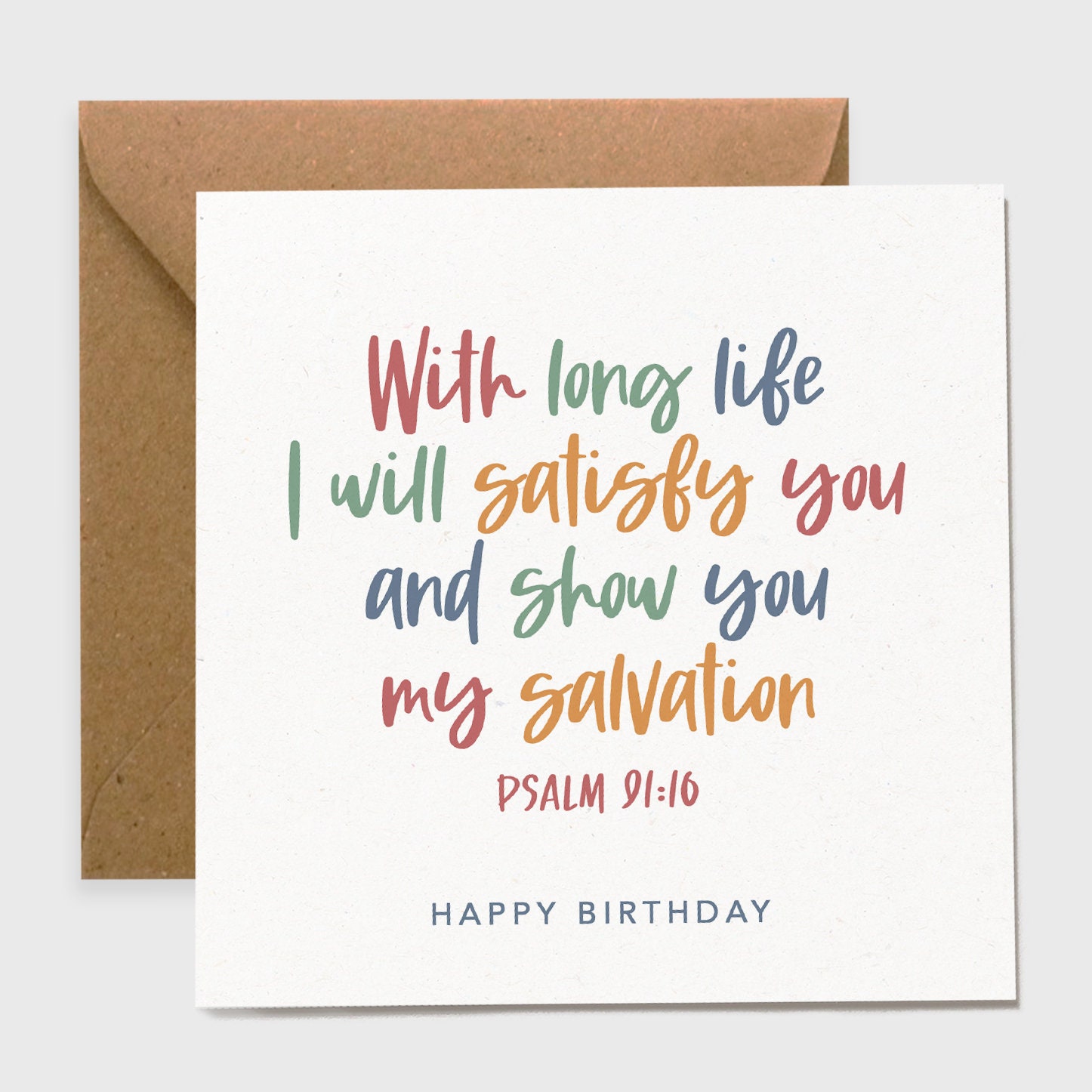 Encouraging Christian Happy Birthday Greeting Card - With Long Life I ...