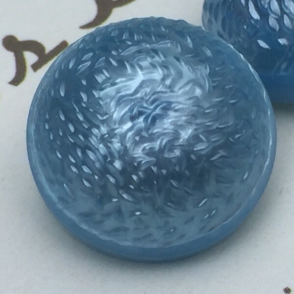 Vintage Buttons - blue plastic