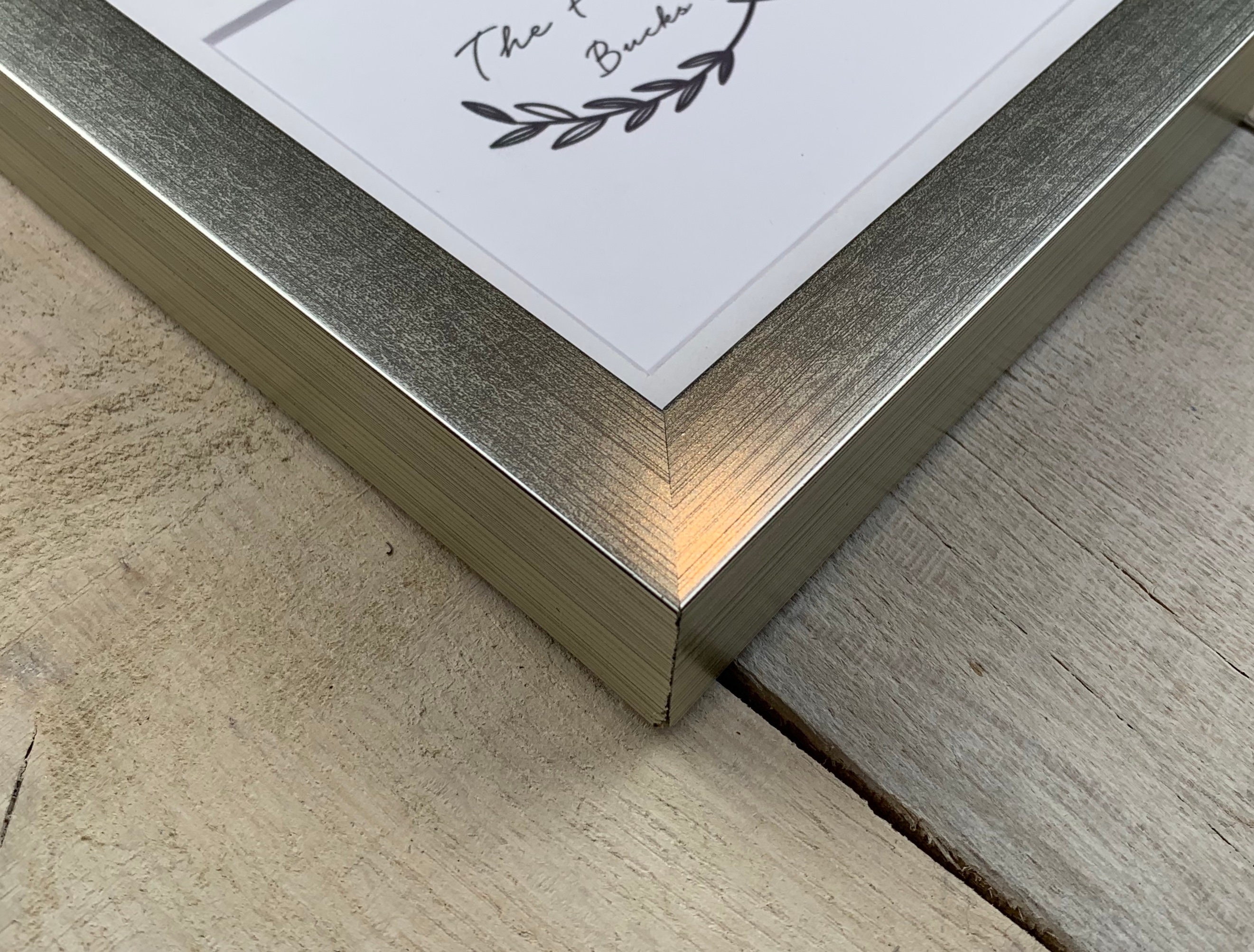 Silver Picture Frame with White Mat Thin Frame 8x10 9x12 Etsy